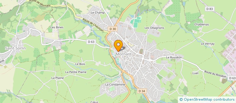 localisation de l'entreprise SCI LES LAURIERS  MORNANT