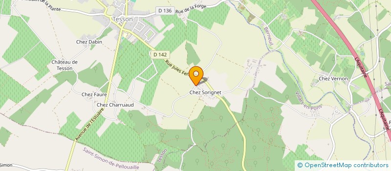 localisation de l'entreprise SCI LES LAURIERS  TESSON