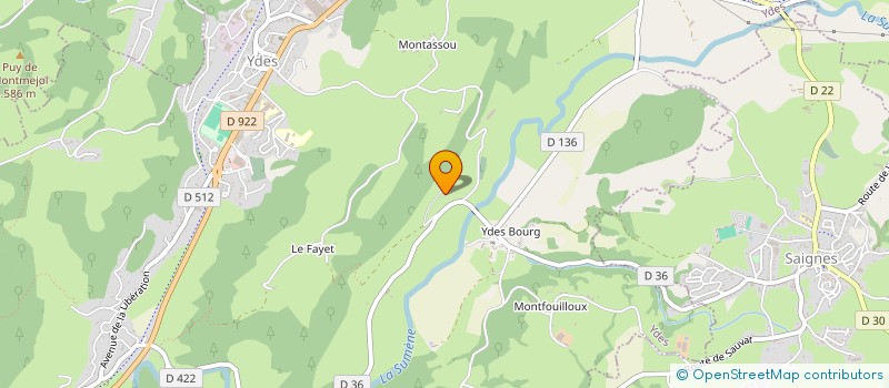 localisation de l'entreprise SCI LES LAURIERS à YDES