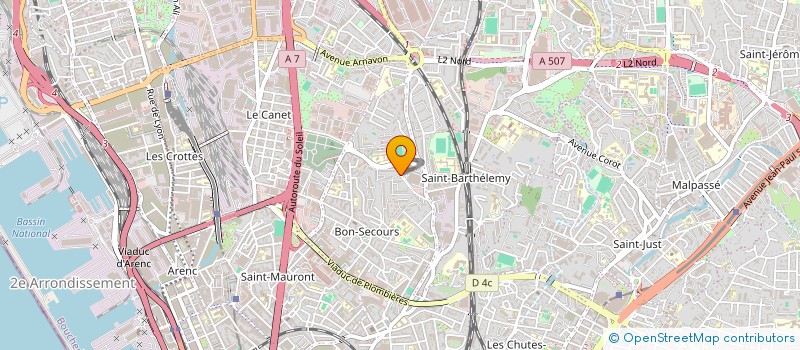 localisation de l'entreprise SCI LES LAURIERS ROSES  MARSEILLE 14