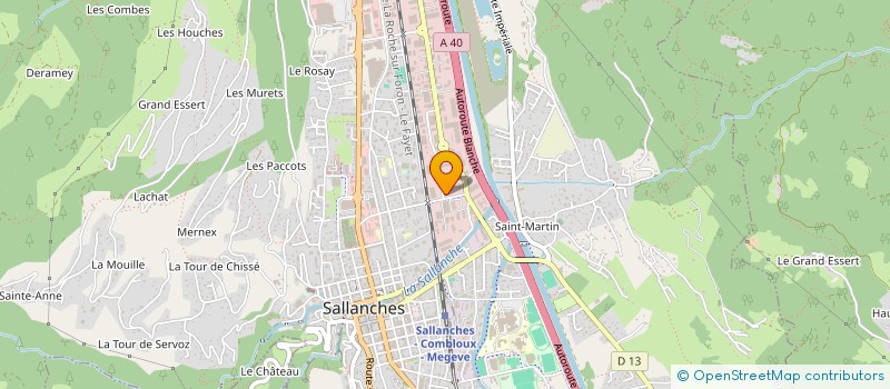 localisation de l'entreprise SCI LES LAUZES à SALLANCHES