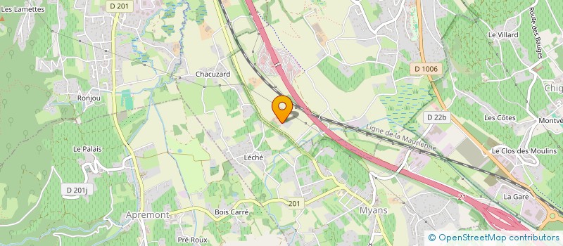 localisation de l'entreprise SCI LES LIBELLULES  LA THUILE