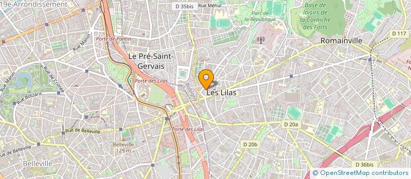 localisation de l'entreprise SCI LES LILAS 2 à LES LILAS