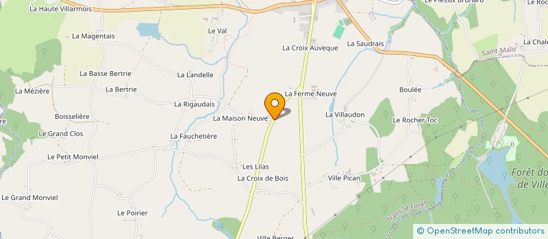 localisation de l'entreprise SCI LES LILAS  TRANS-LA-FORET