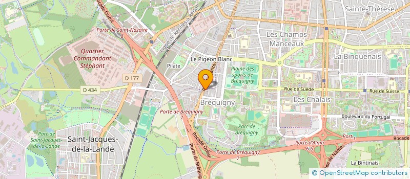 localisation de l'entreprise SCI LES LILAS  SAINT-JACQUES-DE-LA-LANDE