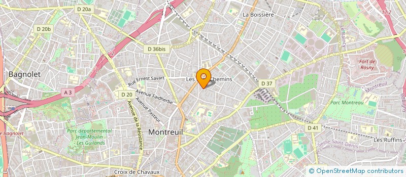 localisation de l'entreprise SCI LES LILAS  MONTREUIL