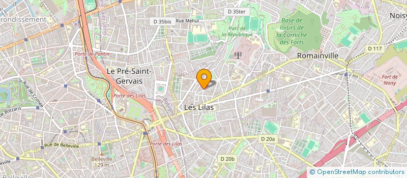 localisation de l'entreprise SCI LES LILAS-MEISSONNIER  LES LILAS