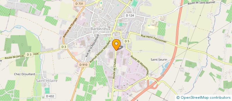 localisation de l'entreprise SCI LES LIONS  BARBEZIEUX-SAINT-HILAIRE