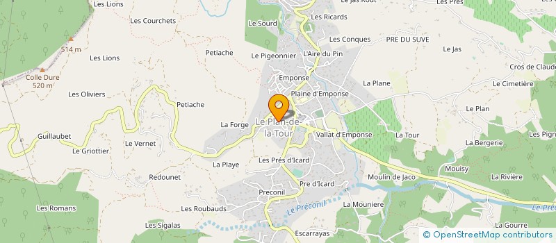 localisation de l'entreprise SCI LES LOGES  LE PLAN-DE-LA-TOUR