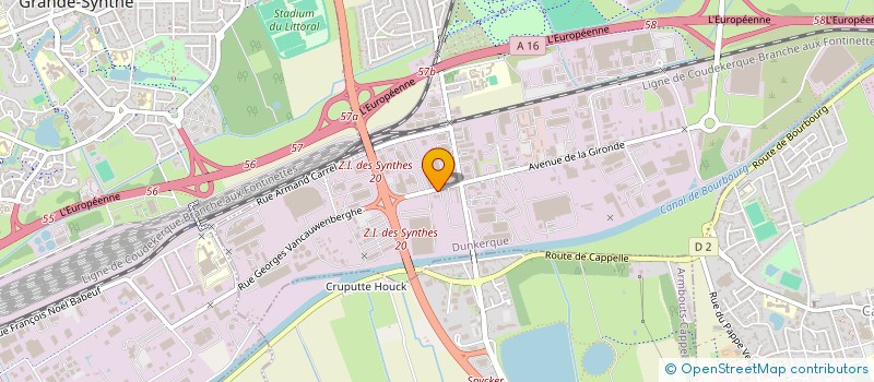 localisation de l'entreprise SCI LES LOISIRS à DUNKERQUE