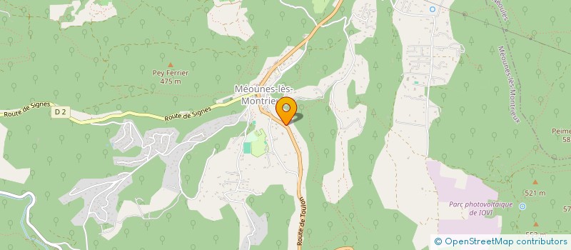 localisation de l'entreprise SCI LES LUCIOLES  MEOUNES-LES-MONTRIEUX