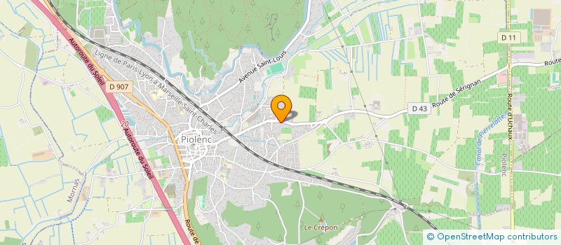 localisation de l'entreprise SCI LES LUCIOLES  PIOLENC