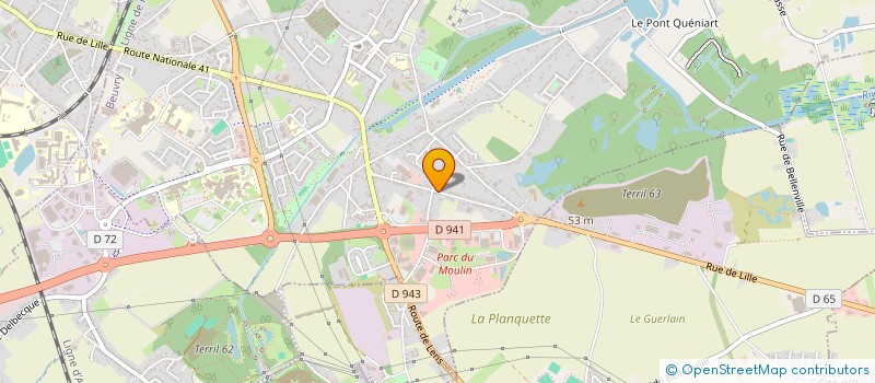 localisation de l'entreprise SCI LES LUPINS  BEUVRY