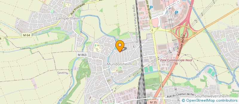 localisation de l'entreprise SCI LES LYS  MUNDOLSHEIM