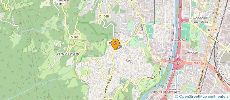 localisation de l'entreprise SCI LES MAGNINS à SEYSSINS