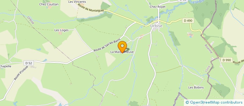 localisation de l'entreprise SCI LES MAISONNEUVES  LA PACAUDIERE