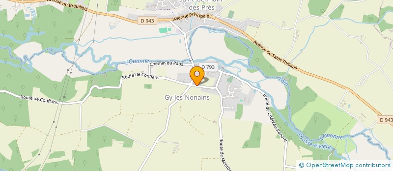 localisation de l'entreprise SCI LES MAISONS DE DYAM à GY-LES-NONAINS
