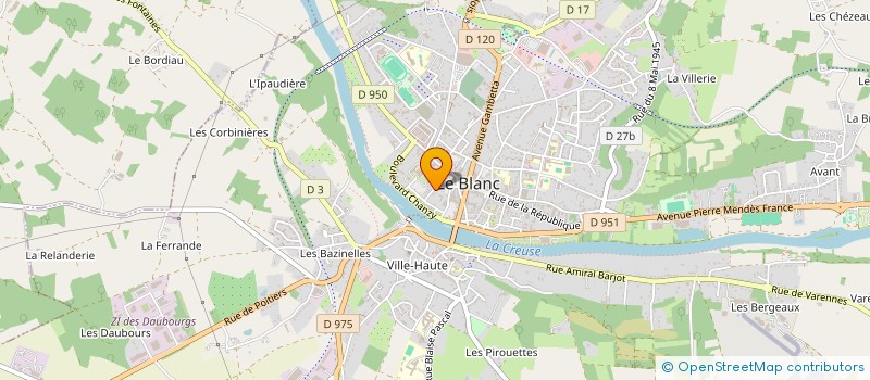 localisation de l'entreprise SCI LES MAISONS DU GUE à LE BLANC