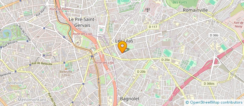localisation de l'entreprise SCI LES MARAICHERS à LES LILAS