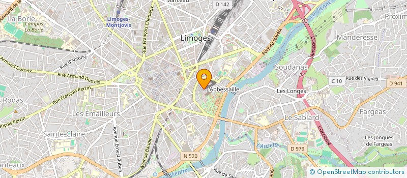 localisation de l'entreprise SCI LES MARAUX à LIMOGES