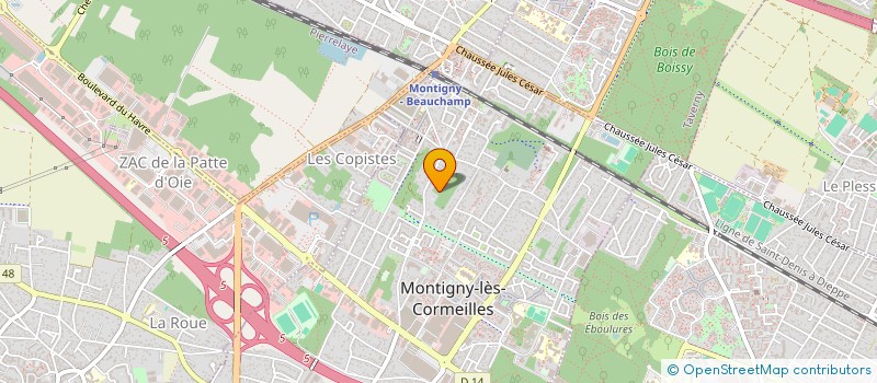 localisation de l'entreprise SCI LES MARCOTTINS à MONTIGNY LES CORMEILLES