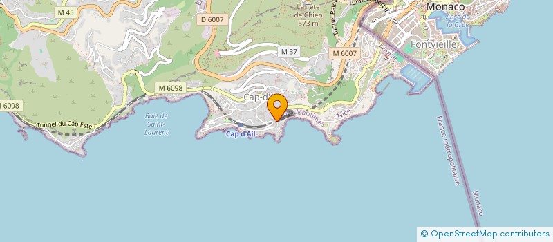 localisation de l'entreprise SCI LES MARINETTES  CAP D'AIL