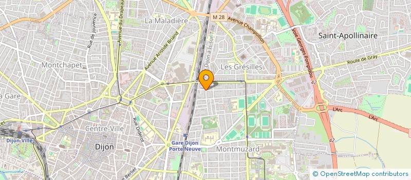 localisation de l'entreprise SCI LES MARMOTTES à DIJON