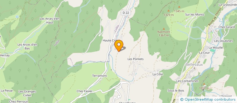 localisation de l'entreprise SCI LES MARMOTTES à BELLEVAUX