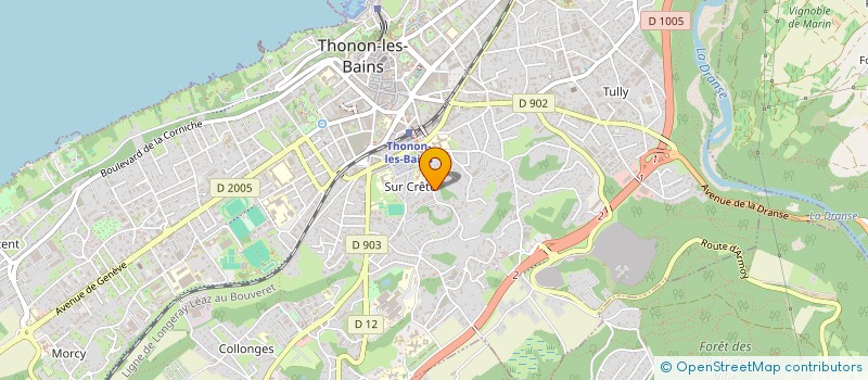 localisation de l'entreprise SCI LES MARMOTTES à THONON-LES-BAINS