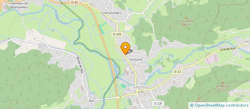 localisation de l'entreprise SCI LES MARTIN'S  VAGNEY