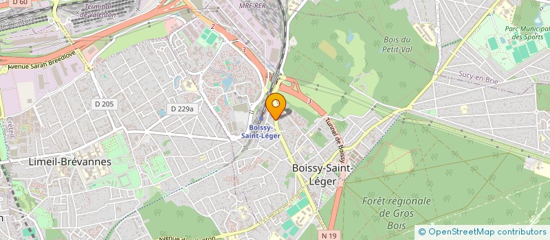 localisation de l'entreprise SCI LES MARTINETS à BOISSY-SAINT-LEGER