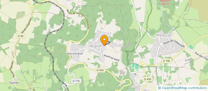 localisation de l'entreprise SCI LES MARTRES  SAYAT