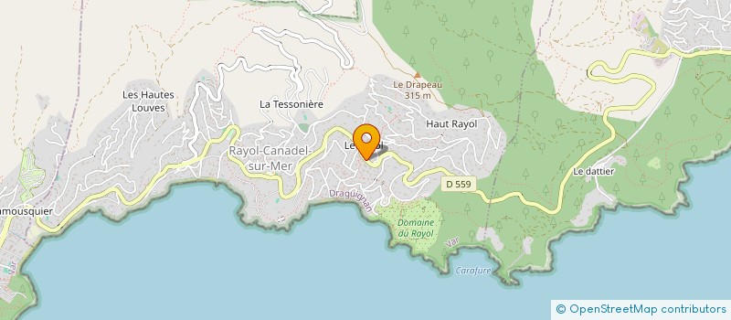 localisation de l'entreprise SCI LES MAS DU CANADEL à RAYOL-CANADEL-SUR-MER