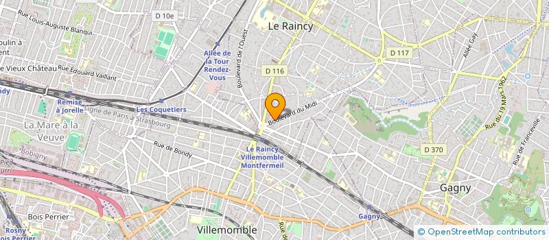localisation de l'entreprise SCI LES MAS ST JULIEN à LE RAINCY