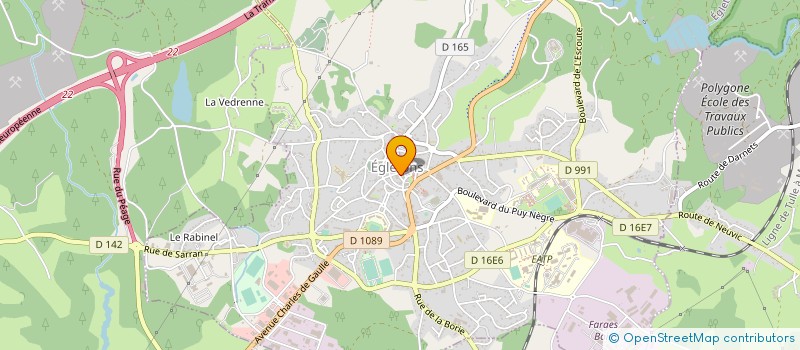 localisation de l'entreprise SCI LES MERCOURS à EGLETONS