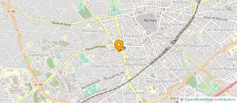 localisation de l'entreprise SCI LES MERIDIENNES  NIMES