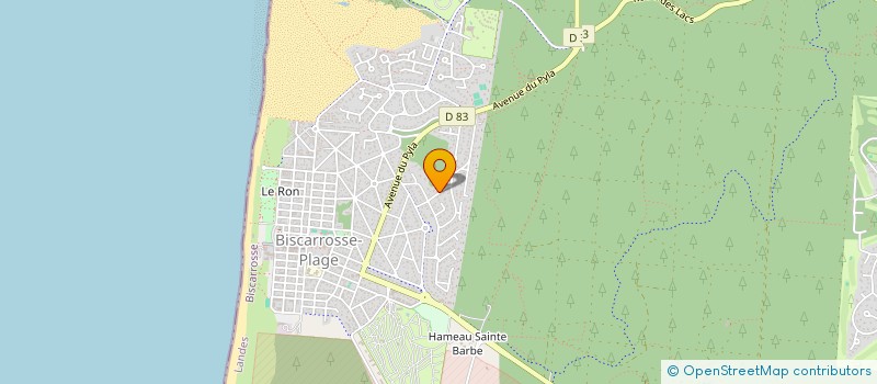 localisation de l'entreprise SCI LES MERLES  BISCARROSSE