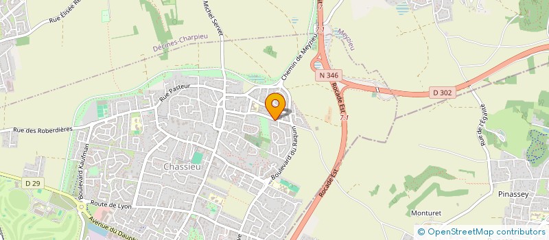 localisation de l'entreprise SCI LES MERLES  CHASSIEU