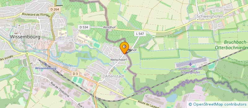 localisation de l'entreprise SCI LES MERLETTES RIEUSES  WISSEMBOURG