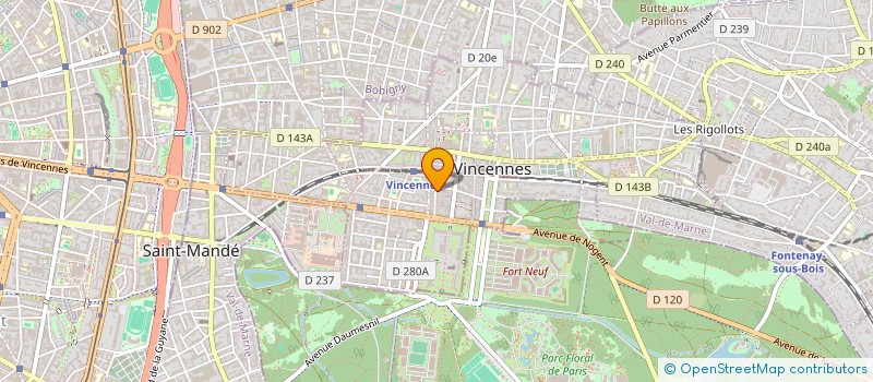 localisation de l'entreprise SCI LES MESANGES à VINCENNES