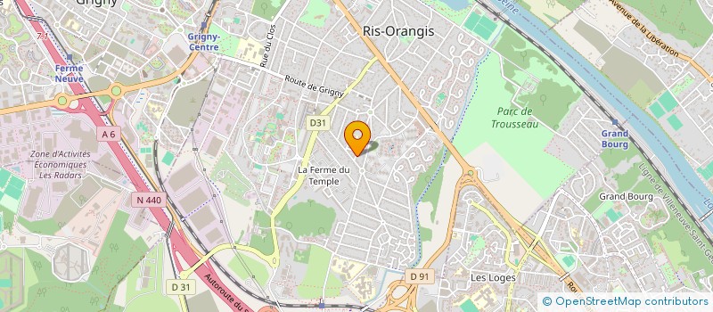localisation de l'entreprise SCI LES MESANGES BLEUES à RIS-ORANGIS