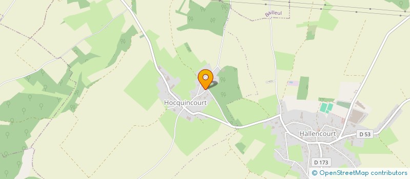 localisation de l'entreprise SCI LES MESANGES VERTES  HALLENCOURT