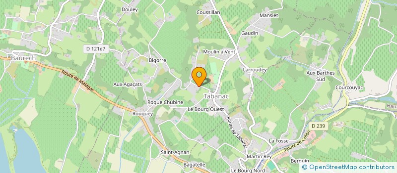 localisation de l'entreprise SCI LES METAIRIES  TABANAC