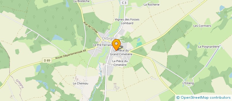 localisation de l'entreprise SCI LES METIVES à ORBIGNY