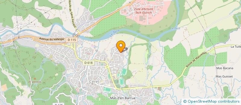 localisation de l'entreprise SCI LES MICOCOULIERS VERTS  CERET