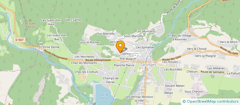 localisation de l'entreprise SCI LES MILLIERES  TANINGES