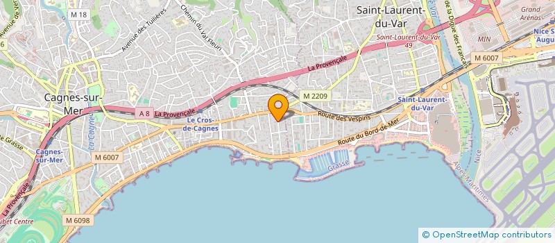 localisation de l'entreprise SCI LES MIMOSAS 1 à CAGNES-SUR-MER