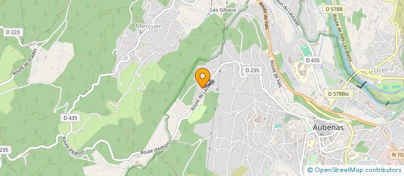 localisation de l'entreprise SCI LES MIMOSAS à AUBENAS