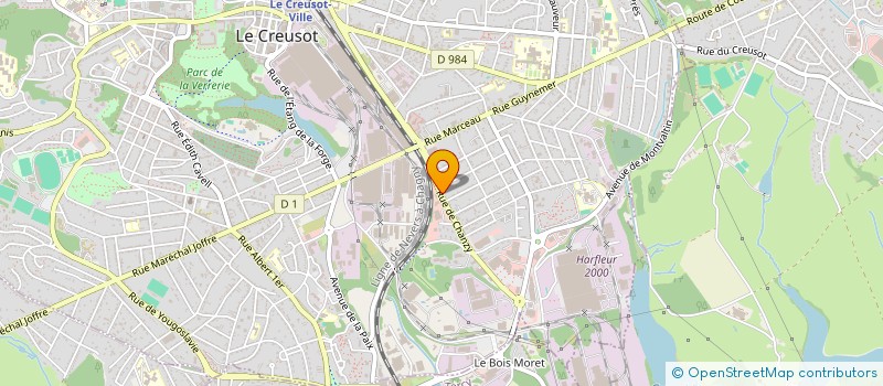 localisation de l'entreprise SCI LES MIMOSAS à LE CREUSOT