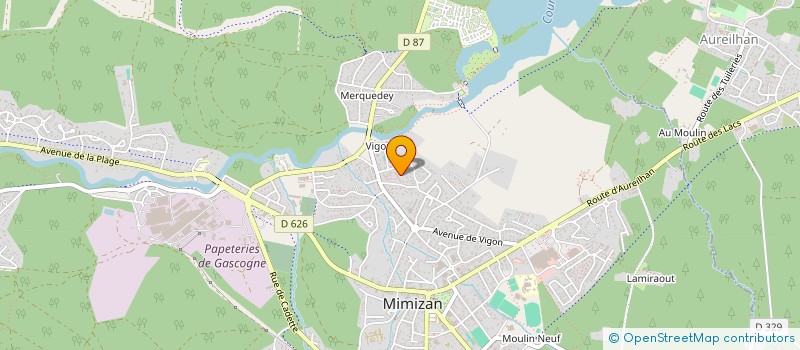 localisation de l'entreprise SCI LES MIMOSAS  SAINTE-EULALIE-EN-BORN